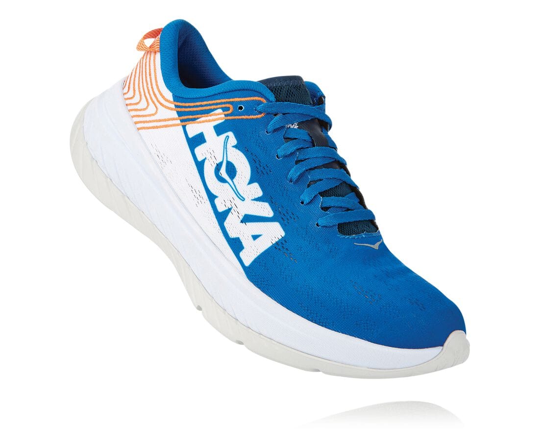 Hoka One One Carbon X Philippines - Men's Road Running Shoes - Royal Blue / White | WI1042798